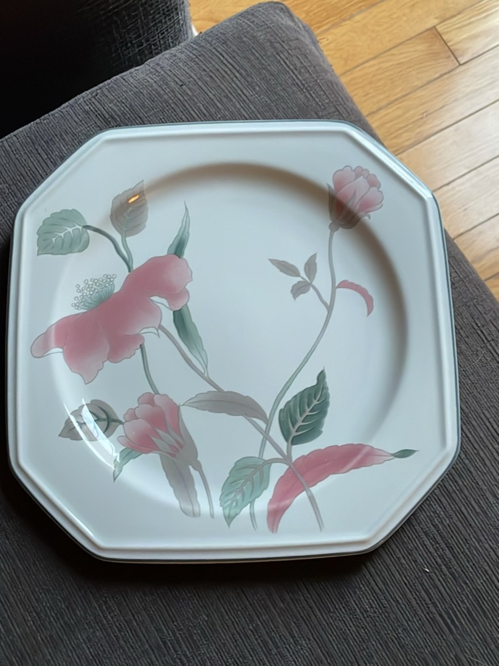 Vintage Mikasa Floral Dinner Plate in Pink and Green